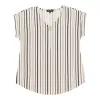lily morgan Women's V-Neck Zipper Front Top sold by Giant Tiger