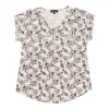 lily morgan Women's V-Neck Zipper Front Top sold by Giant Tiger