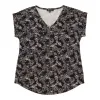 lily morgan Women's V-Neck Zipper Front Top sold by Giant Tiger