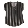 lily morgan Women's V-Neck Zipper Front Top sold by Giant Tiger