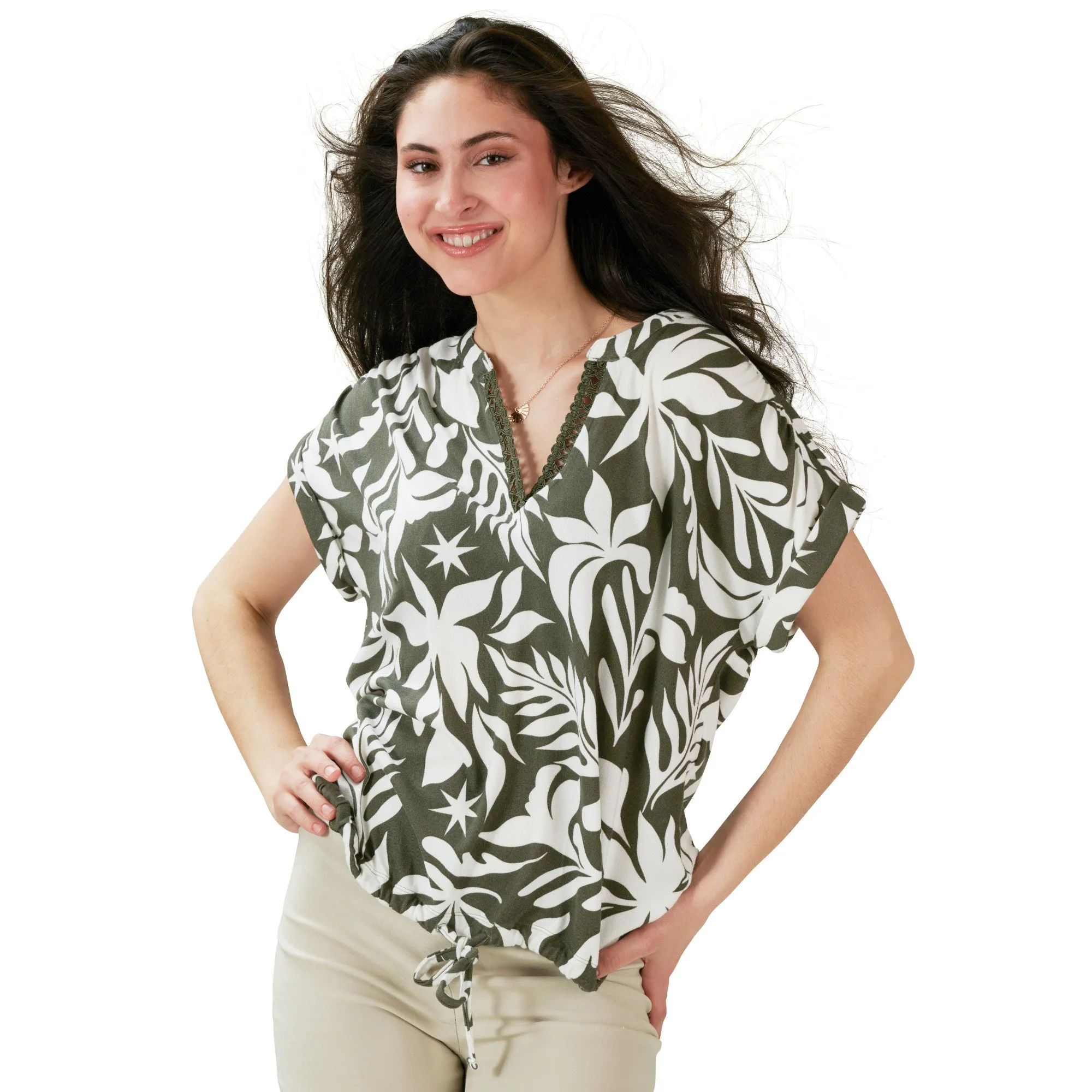 lily morgan Women's Tie Front Shirt sold by Giant Tiger product image thumbnail 3