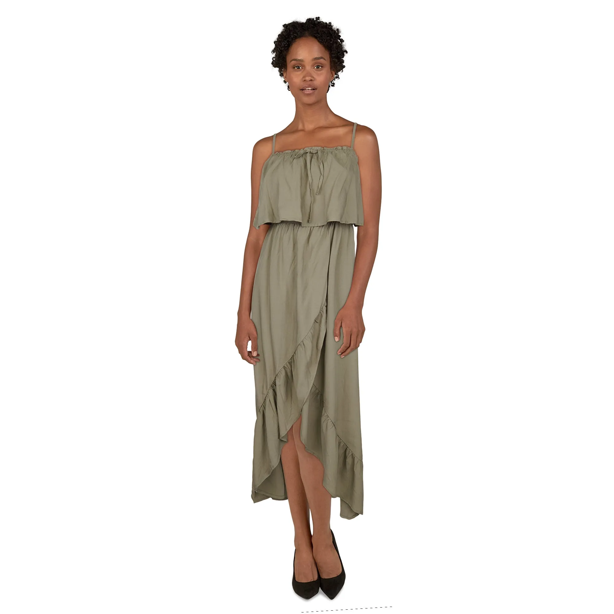 lily morgan Women's Ruffle Midi Dress sold by Giant Tiger product image thumbnail 3