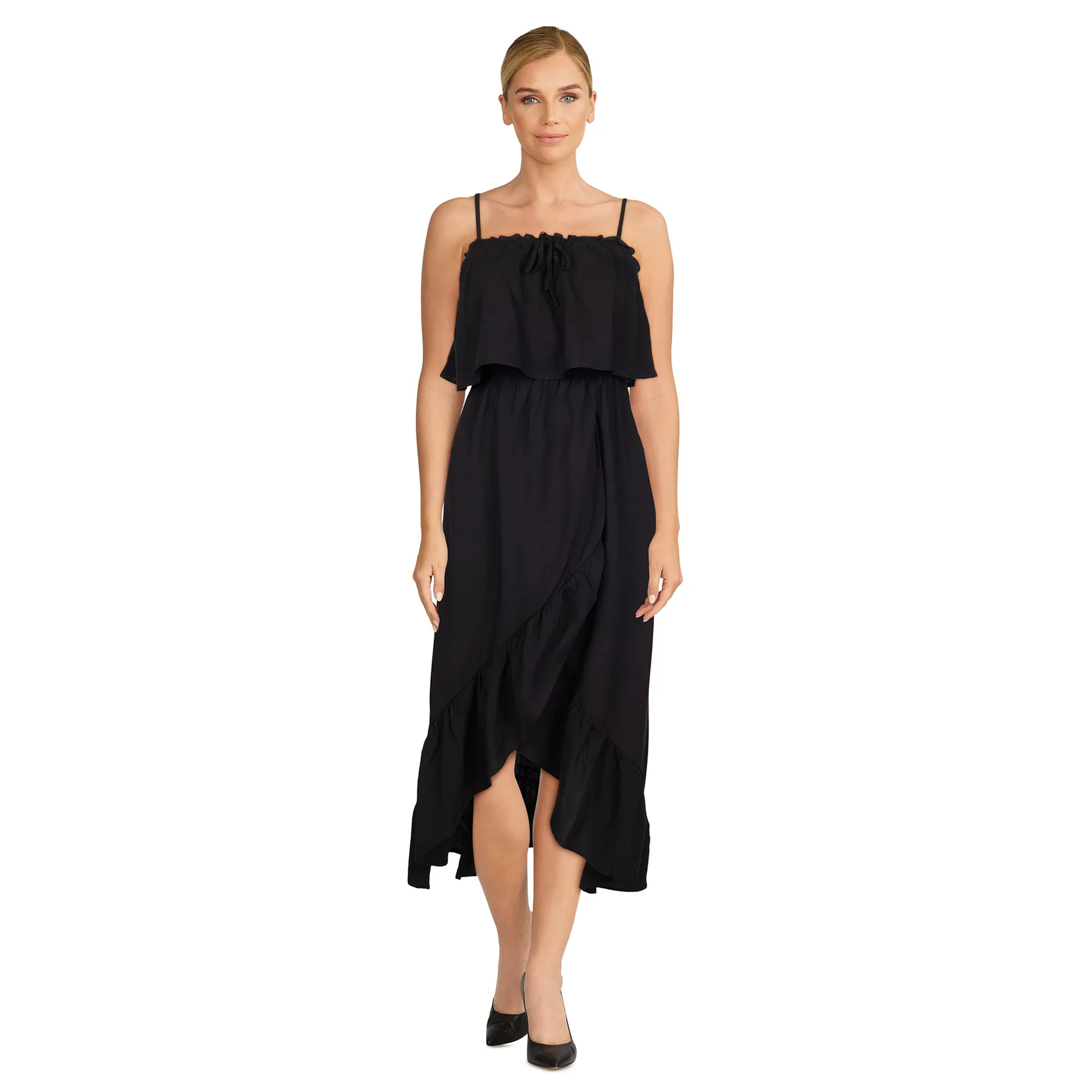 lily morgan Women's Ruffle Midi Dress sold by Giant Tiger