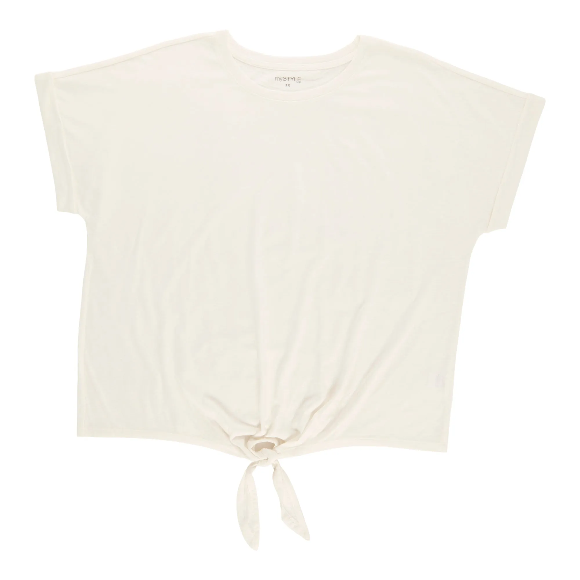 mySTYLE Women's Plus Rolled Sleeves Tee sold by Giant Tiger