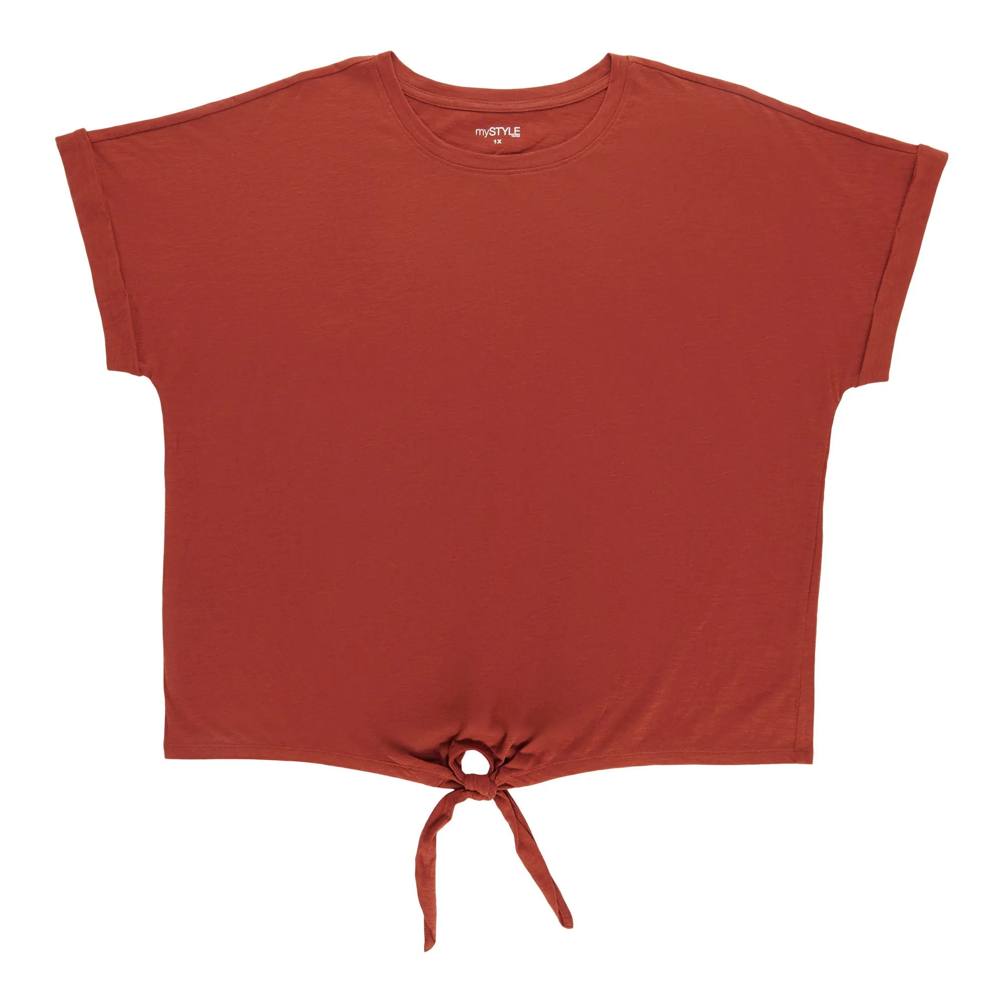 mySTYLE Women's Plus Rolled Sleeves Tee sold by Giant Tiger product image thumbnail 2