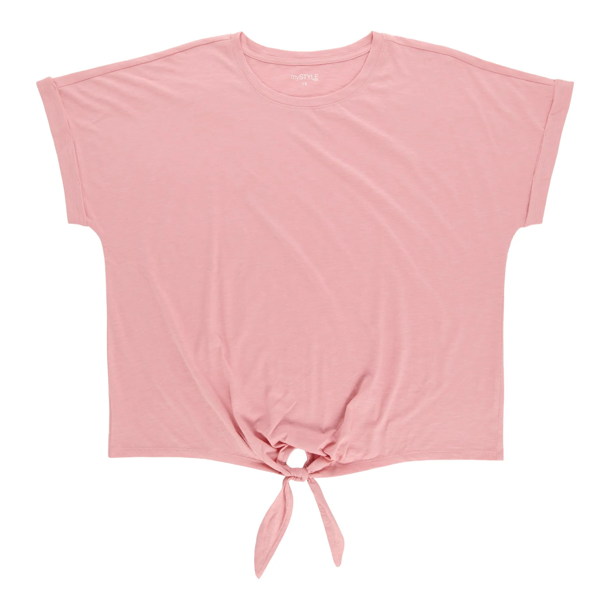 mySTYLE Women's Plus Rolled Sleeves Tee sold by Giant Tiger product image thumbnail 3