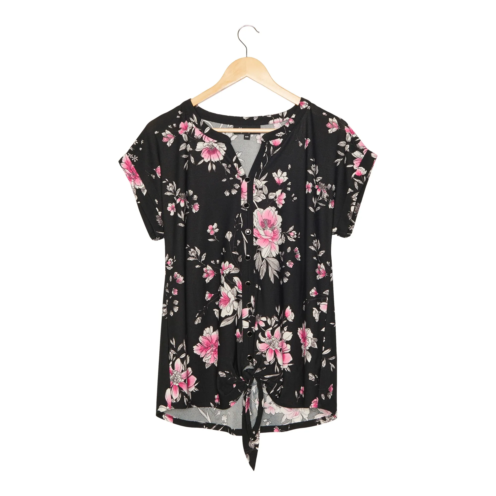 lily morgan Women's Urban Chic All-Over Printed Tie Front Top sold by Giant Tiger product image thumbnail 2