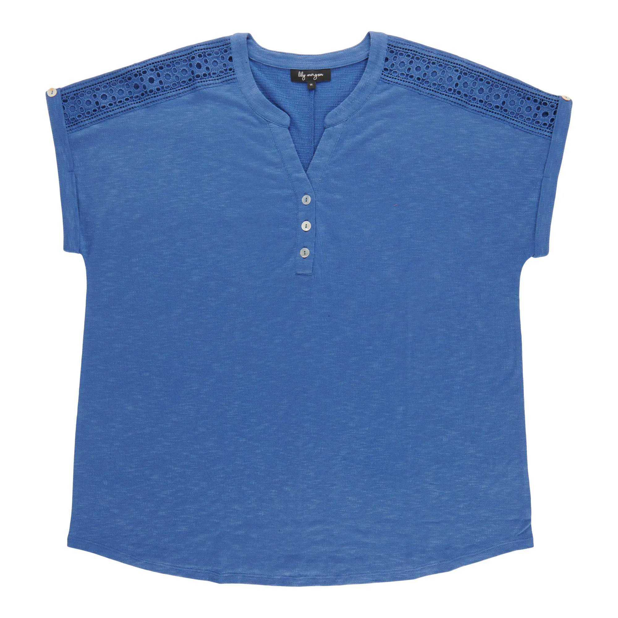 lily morgan Women's Plus Top with Crochet Details sold by Giant Tiger product image thumbnail 3