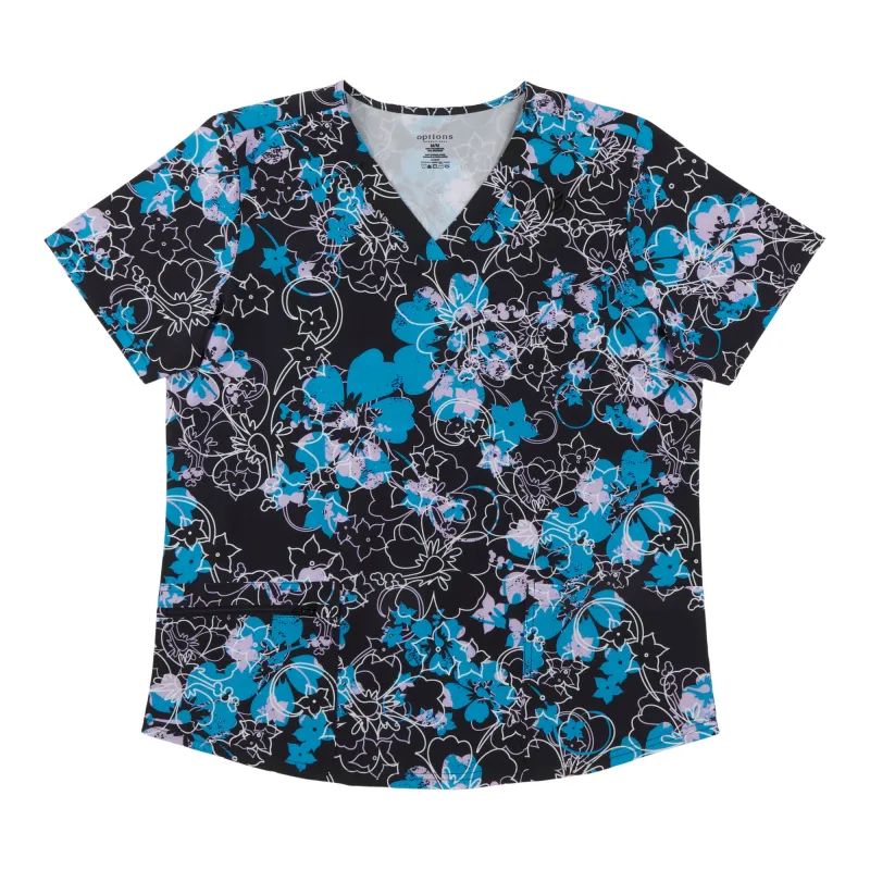Options Women's Printed Short Sleeve Scrub Top sold by Giant Tiger