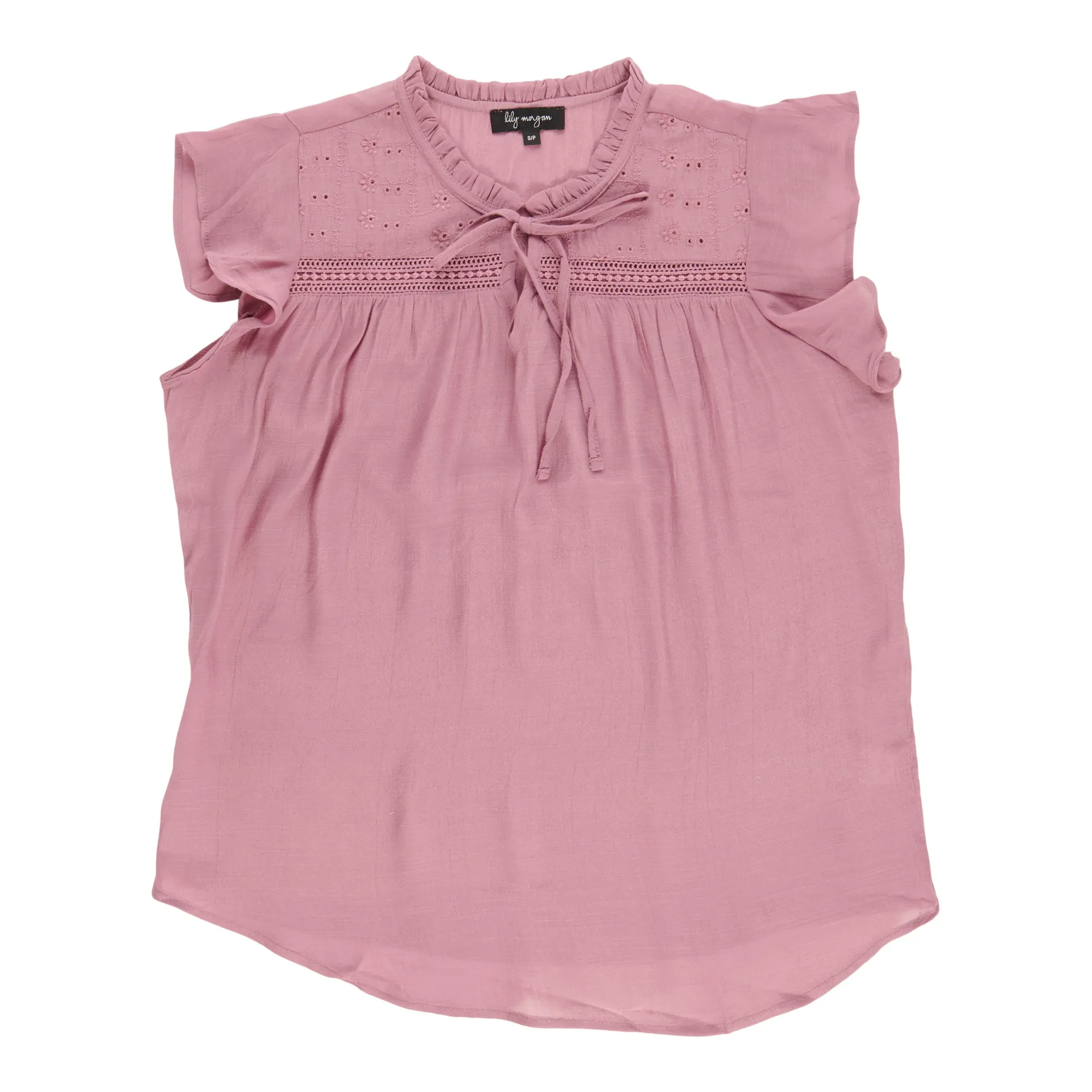 lily morgan Women's Flutter Sleeve Blouse sold by Giant Tiger product image thumbnail 3