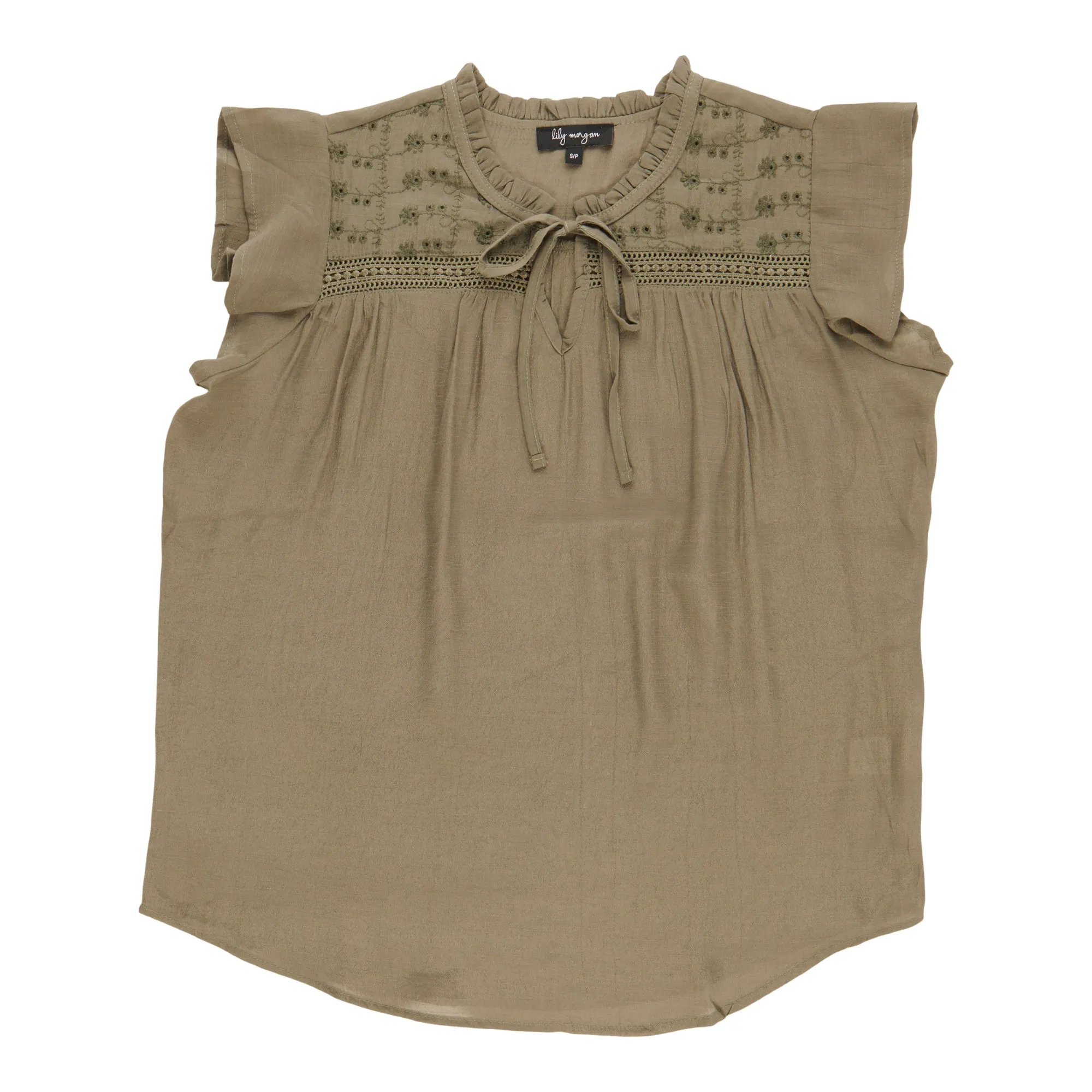 lily morgan Women's Flutter Sleeve Blouse sold by Giant Tiger product image thumbnail 2