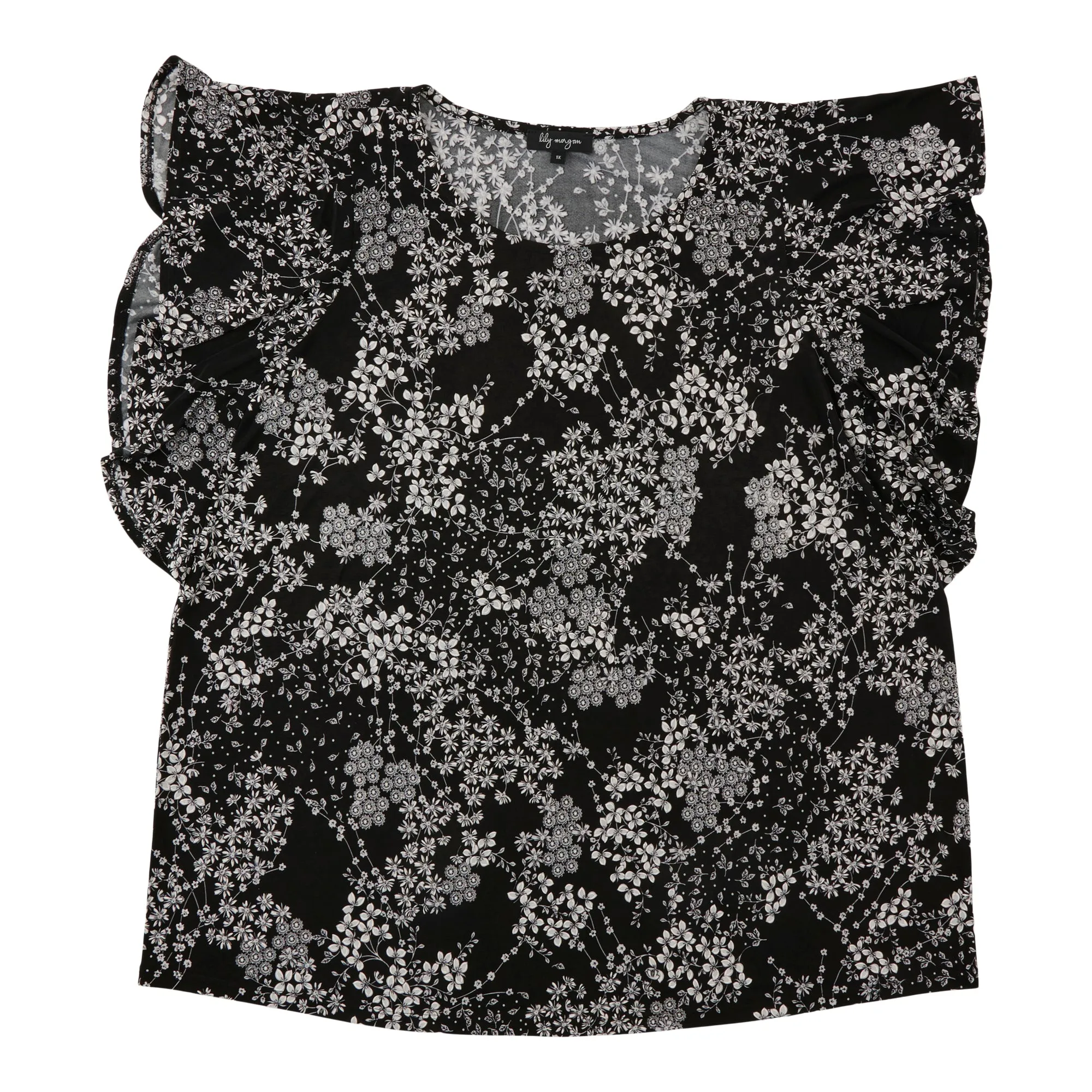 lily morgan Women's Plus Ruffle Sleeve Top sold by Giant Tiger product image thumbnail 2