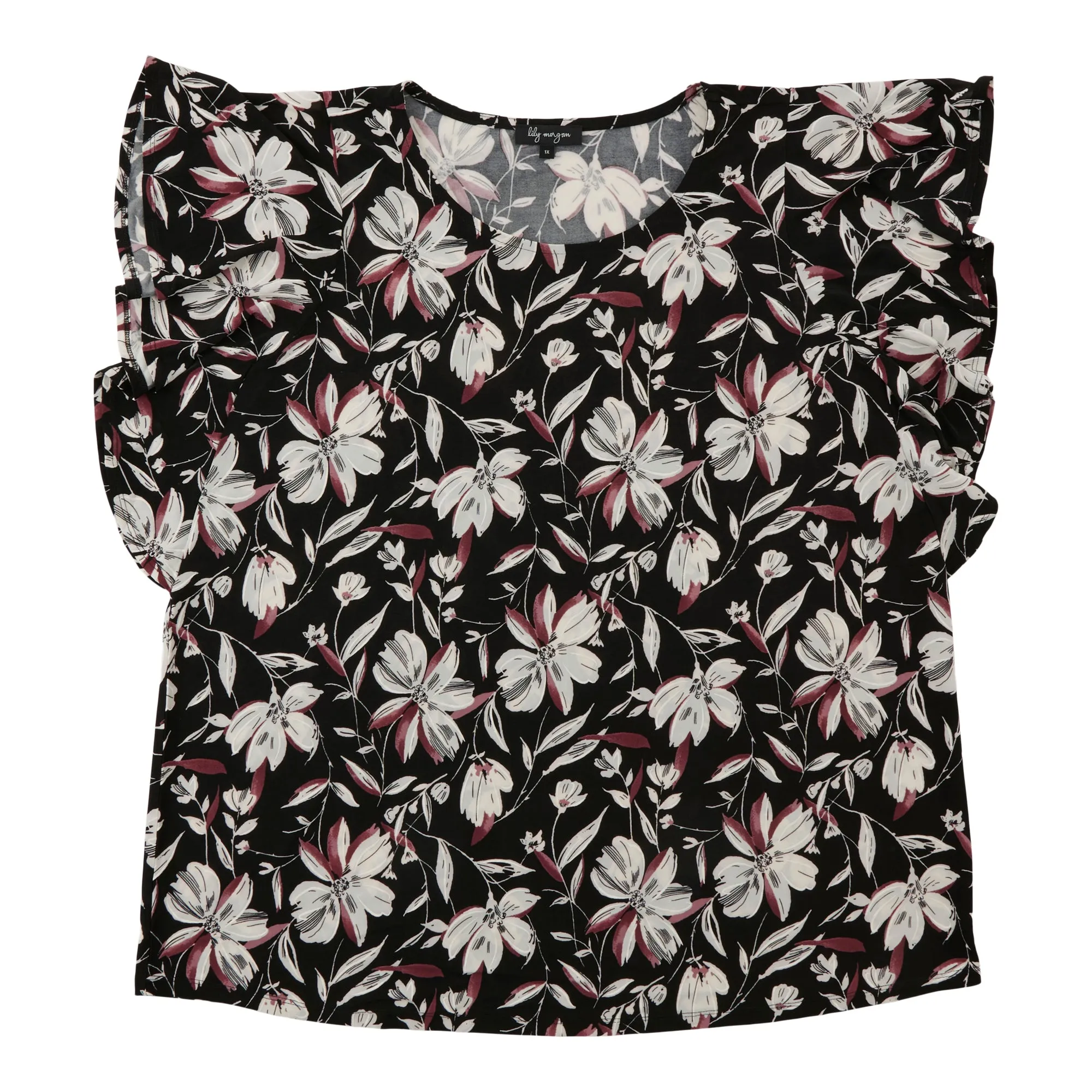 lily morgan Women's Plus Ruffle Sleeve Top sold by Giant Tiger product image thumbnail 3