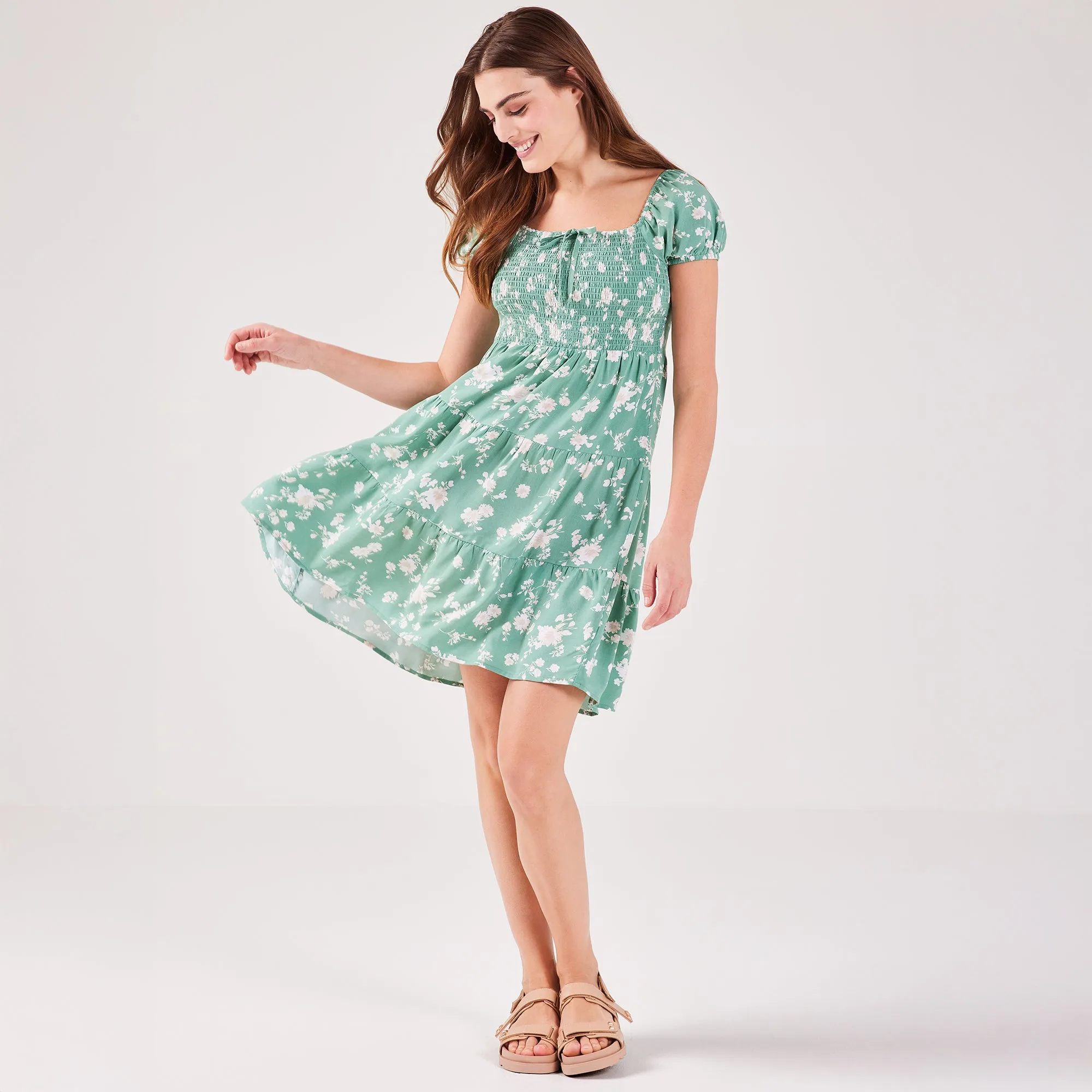 mySTYLE Women's Smocked Mini Dress sold by Giant Tiger