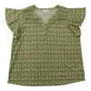 mySTYLE Women's Plus Flutter Sleeve Top sold by Giant Tiger