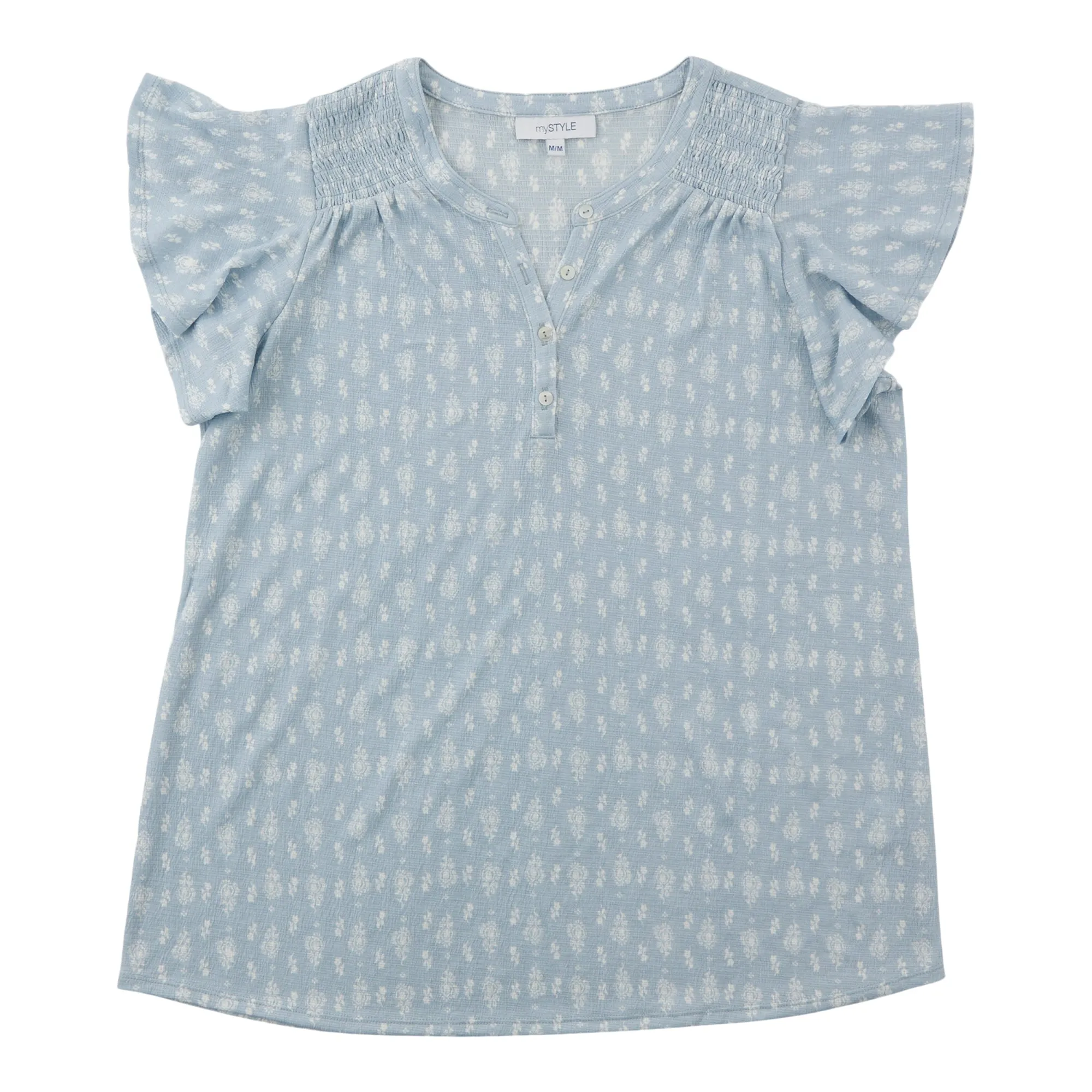 mySTYLE Women's Flutter Sleeve Top sold by Giant Tiger