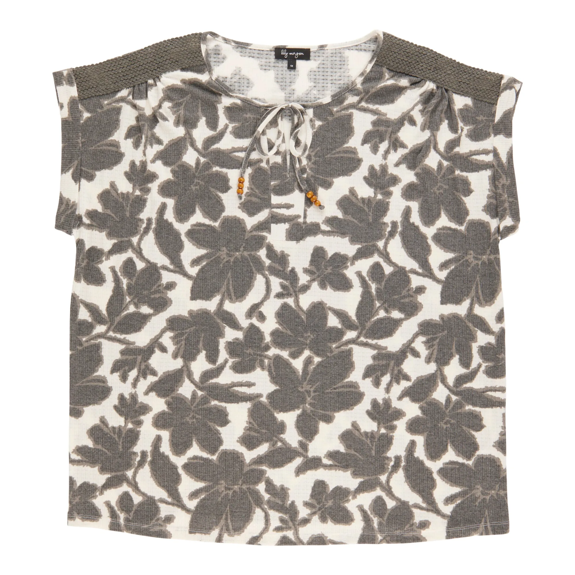 lily morgan Women's Plus Top with Shoulder Details sold by Giant Tiger product image thumbnail 2