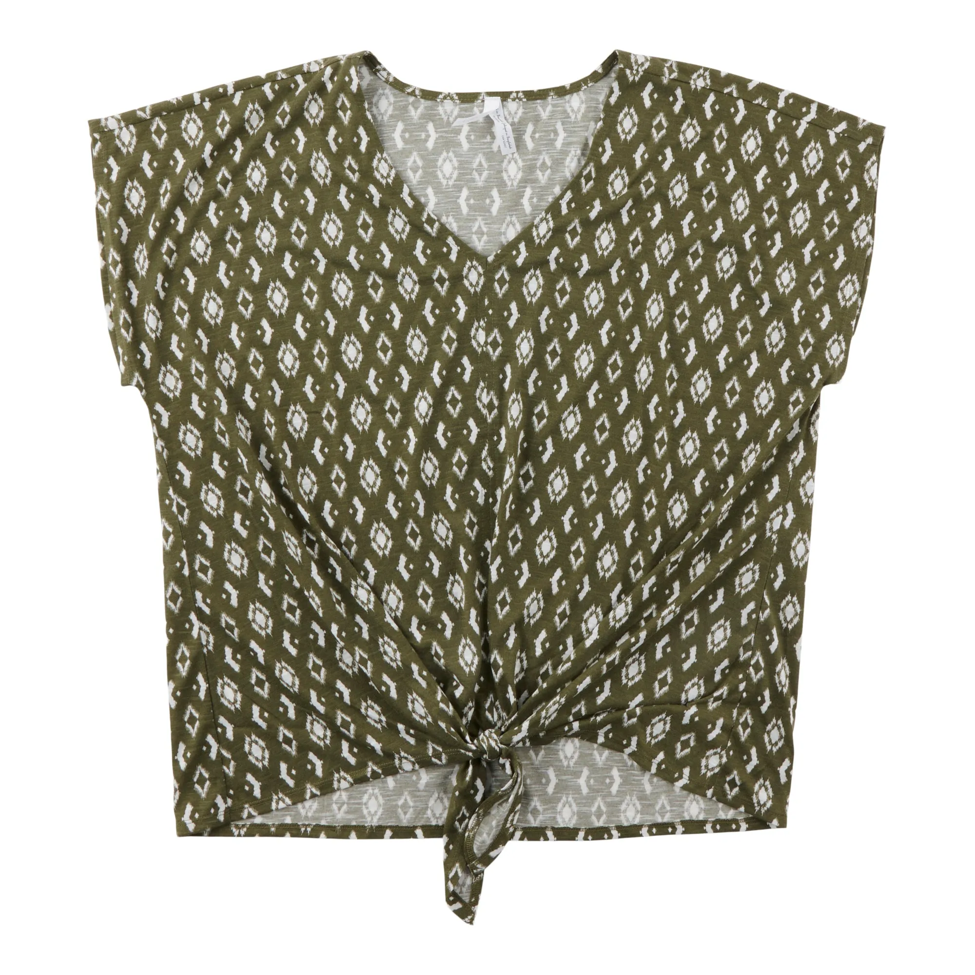 Women's Plus Short Sleeve Tie Front Top sold by Giant Tiger product image thumbnail 3