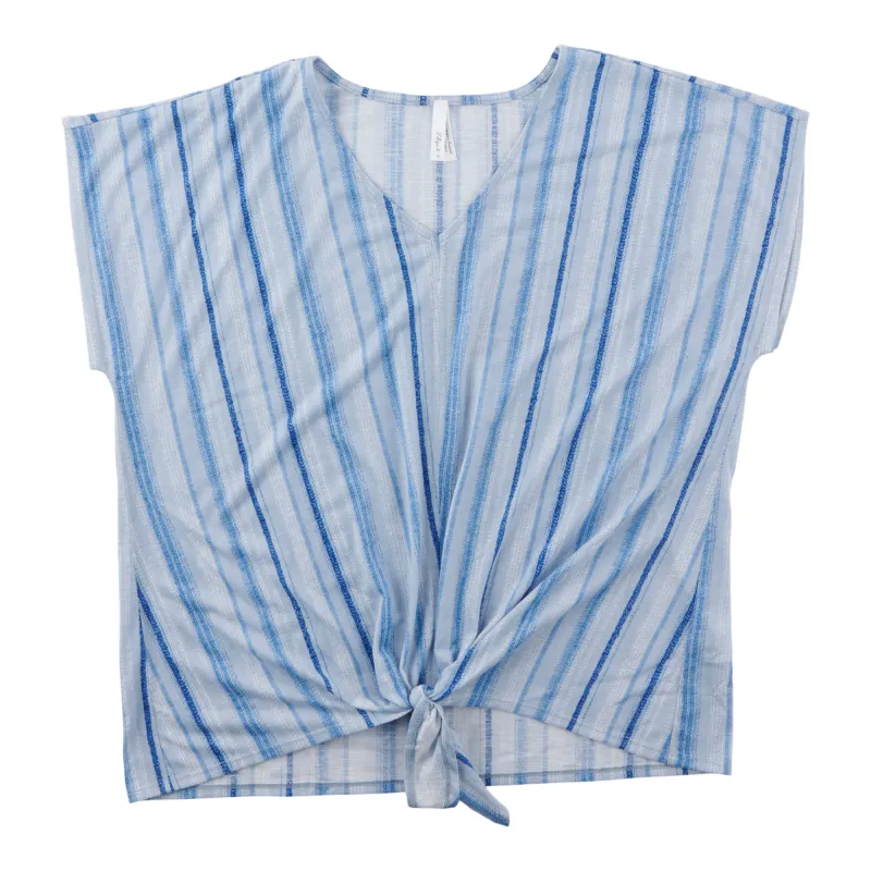 Women's Plus Short Sleeve Tie Front Top sold by Giant Tiger