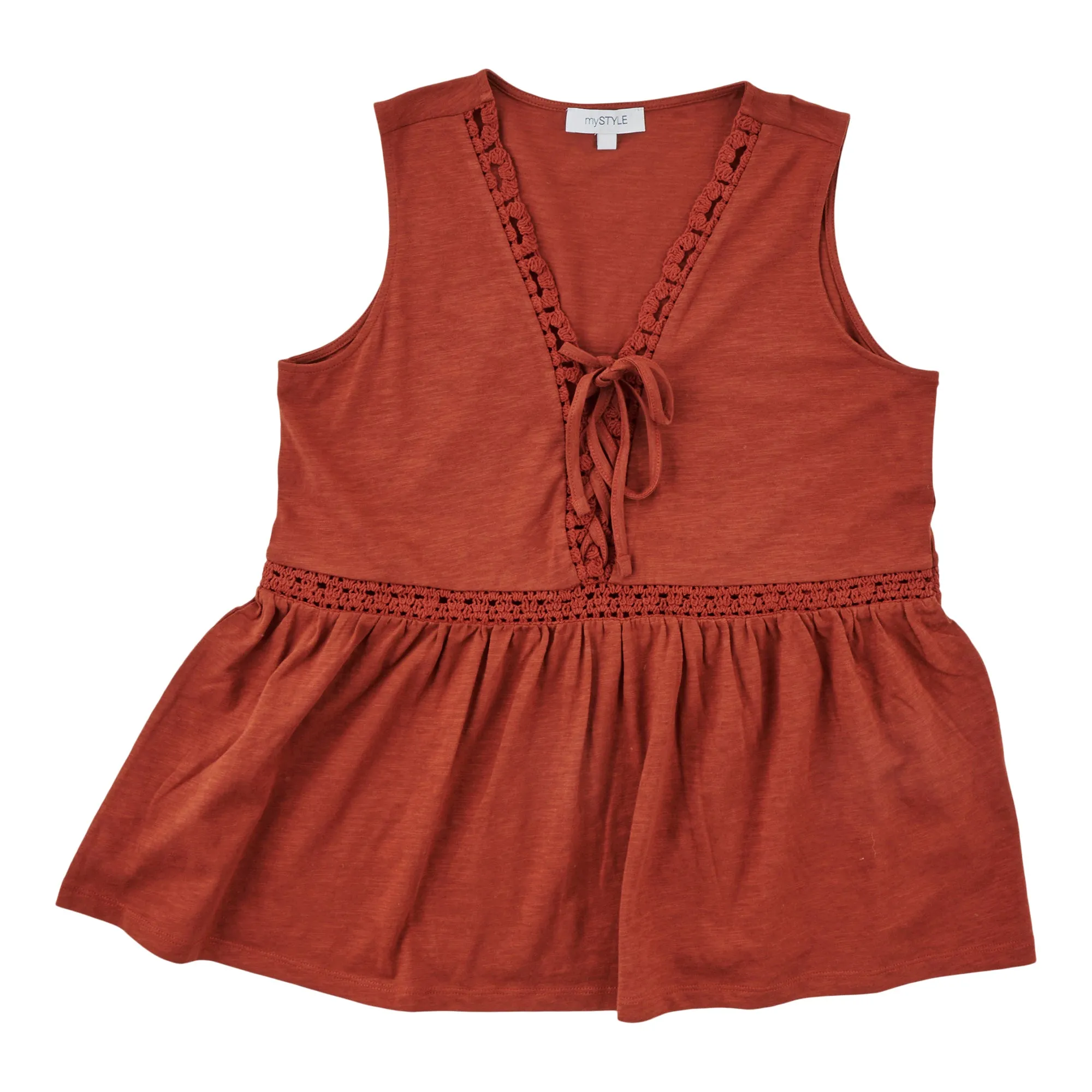 mySTYLE Women's Crochet Lace Up Tank Top sold by Giant Tiger product image thumbnail 3