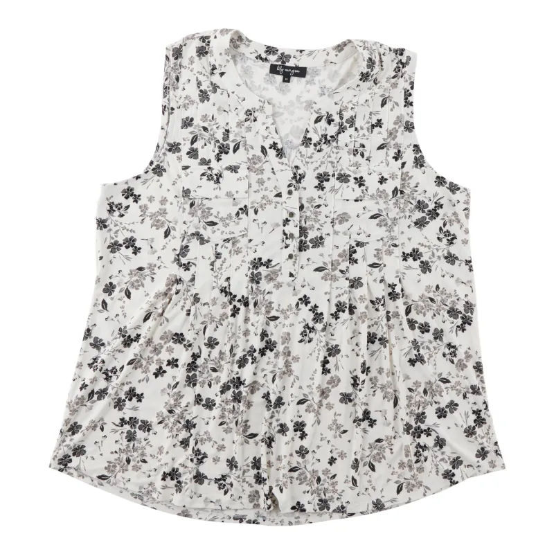 lily morgan Women's Plus Sleeveless Pintuck Top sold by Giant Tiger