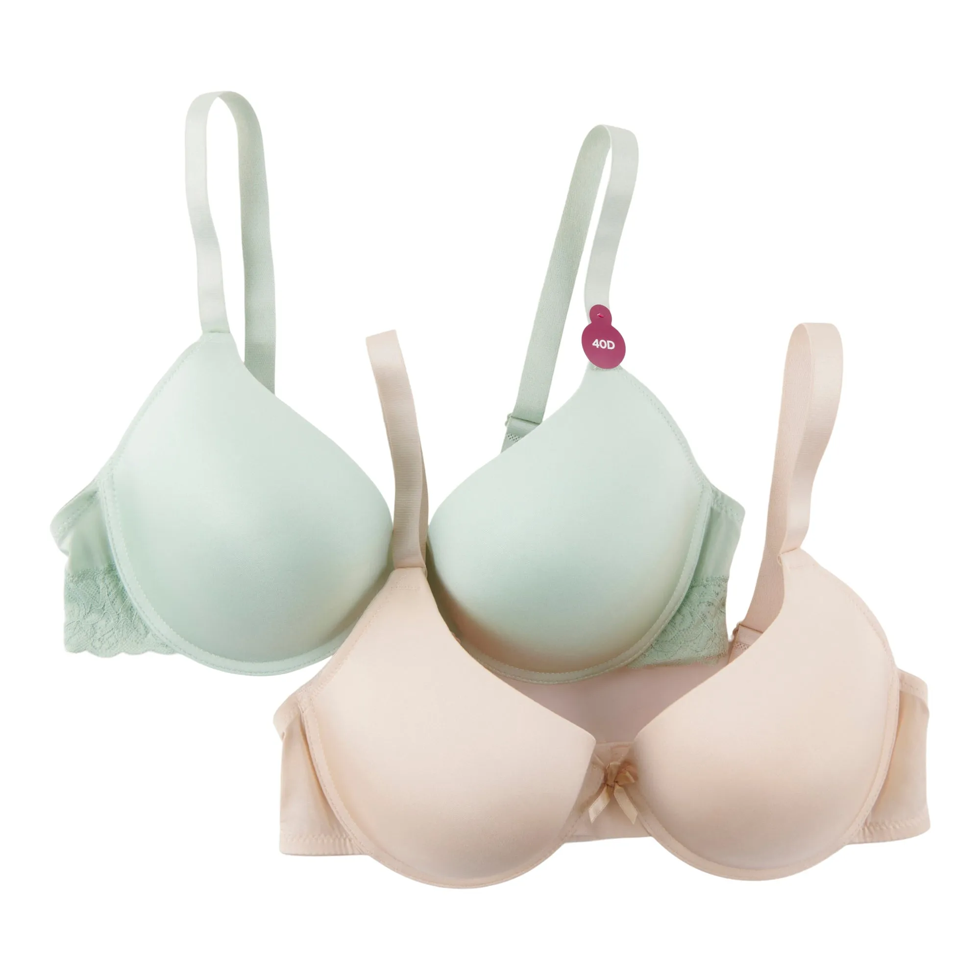 Carisma Women's Plus T-Shirt Lace Bras, 2-Pack sold by Giant Tiger