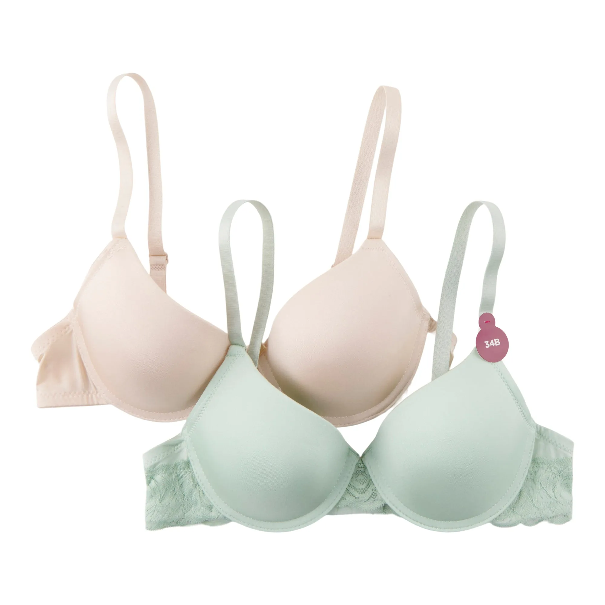 Carisma Women's T-Shirt Lace Bras, 2-Pack sold by Giant Tiger