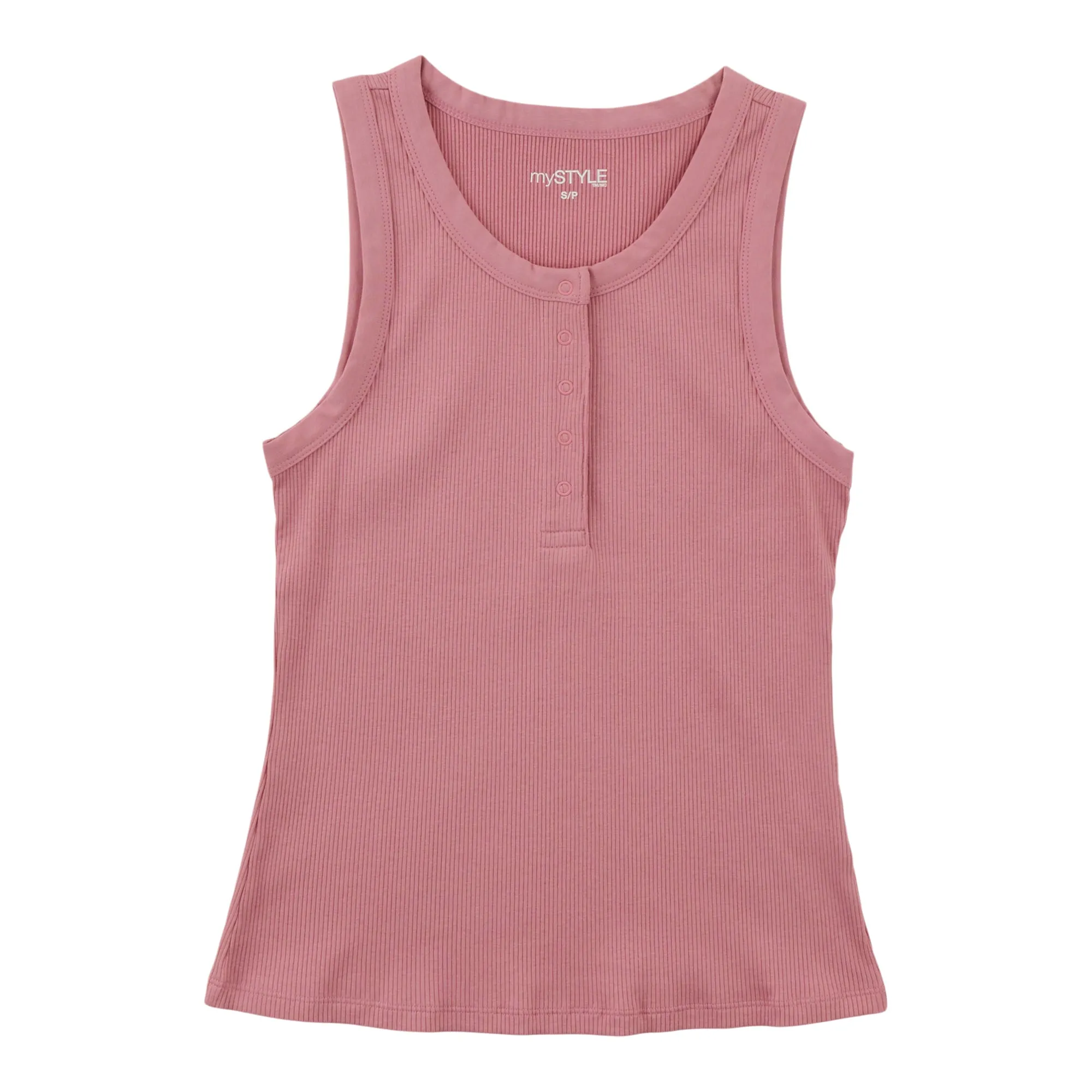 mySTYLE Women's Ribbed Henley Tank Top sold by Giant Tiger product image thumbnail 2