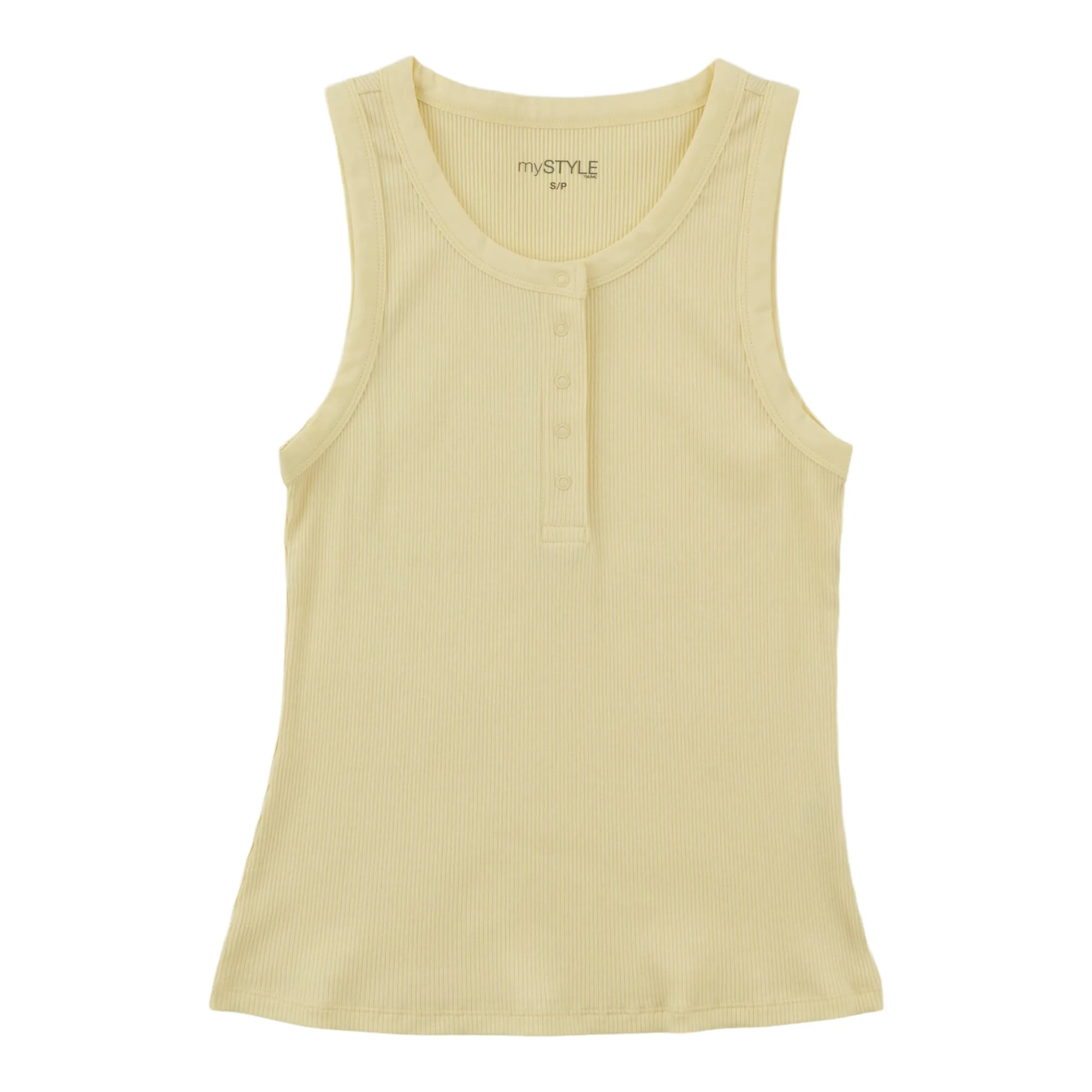 mySTYLE Women's Ribbed Henley Tank Top sold by Giant Tiger product image thumbnail 3