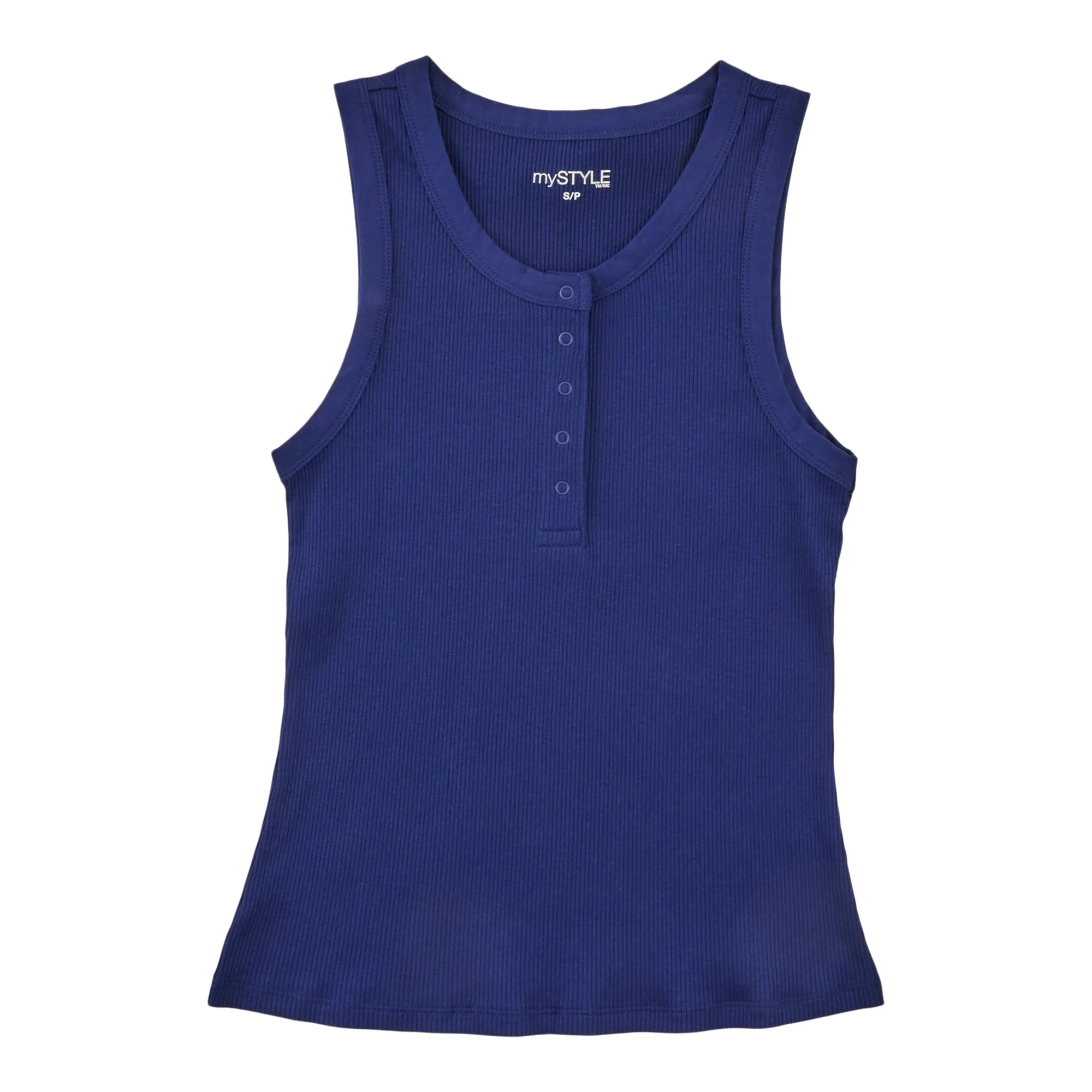 mySTYLE Women's Ribbed Henley Tank Top sold by Giant Tiger