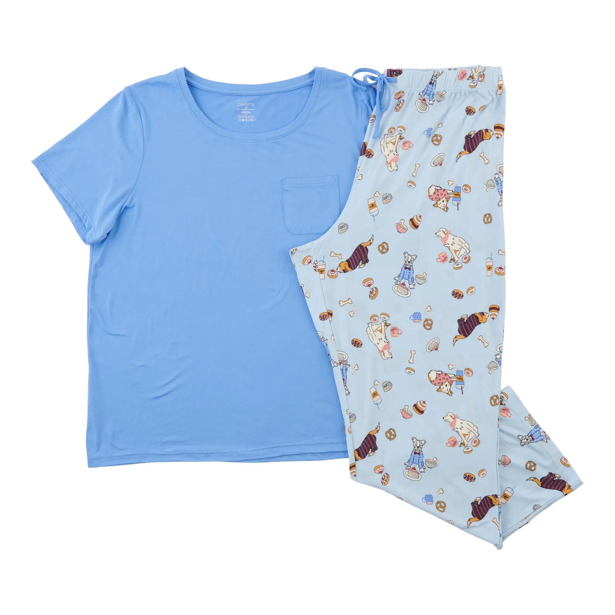 Carsima Women's Plus Peachy Short Sleeve PJ Set, 2-Piece sold by Giant Tiger