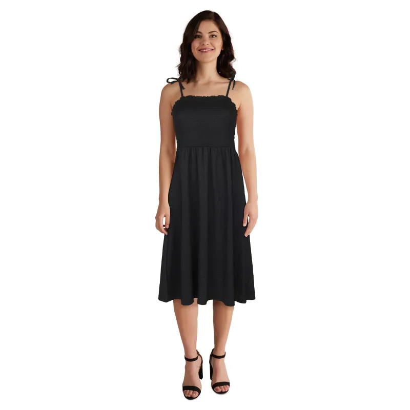 lily morgan Women's Smocked Midi Dress sold by Giant Tiger