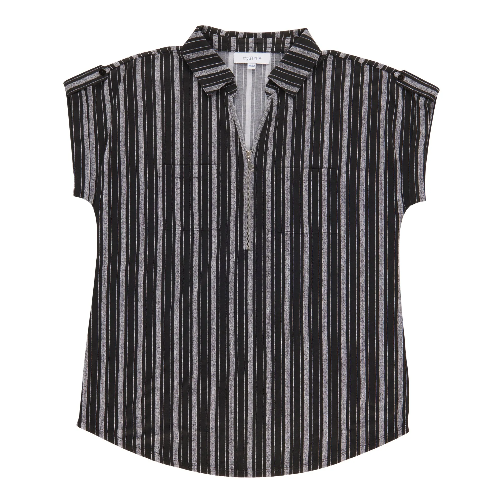 mySTYLE Women's Striped Short Sleeve Top sold by Giant Tiger