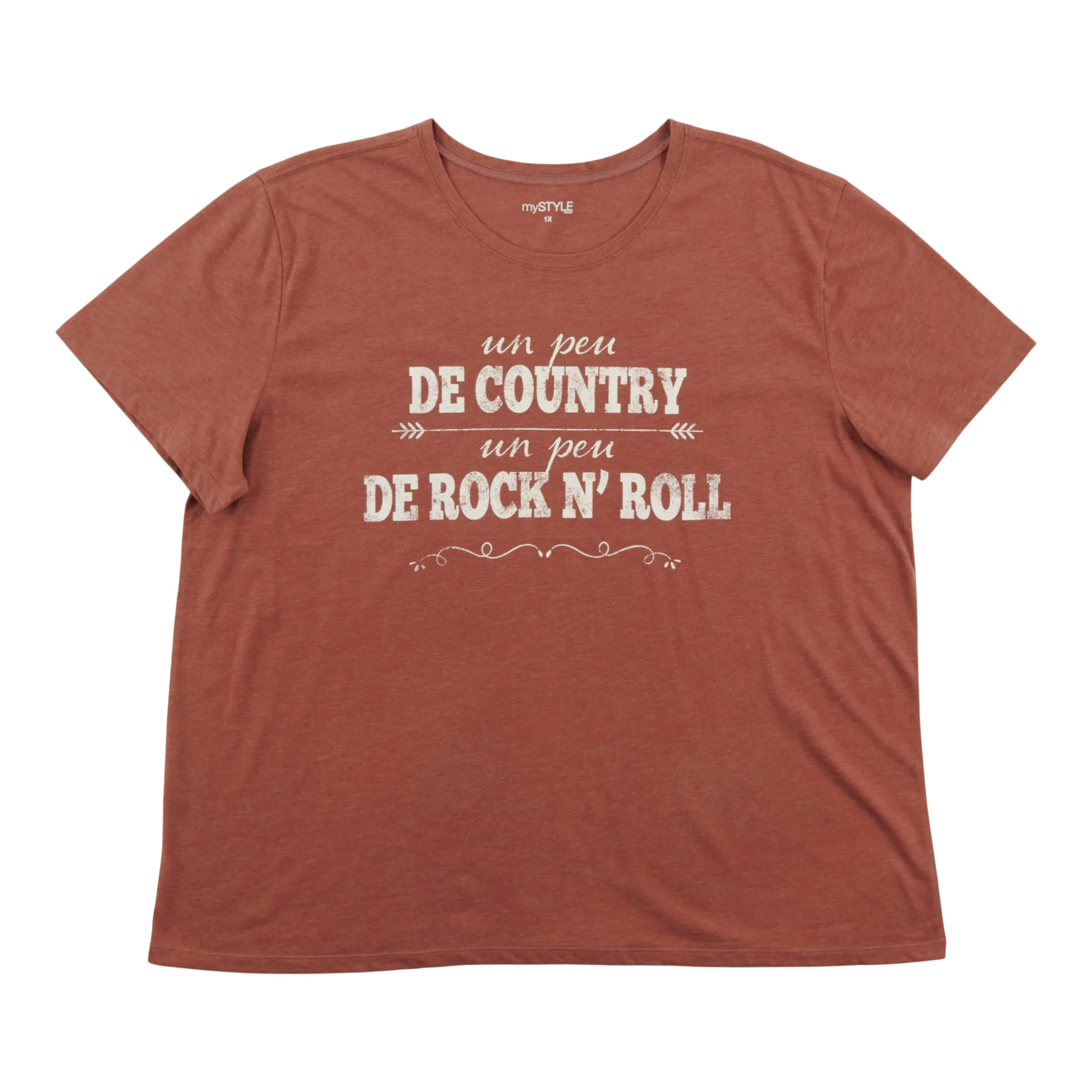 mySTYLE Women's Plus Crew Neck T-Shirt sold by Giant Tiger product image thumbnail 3