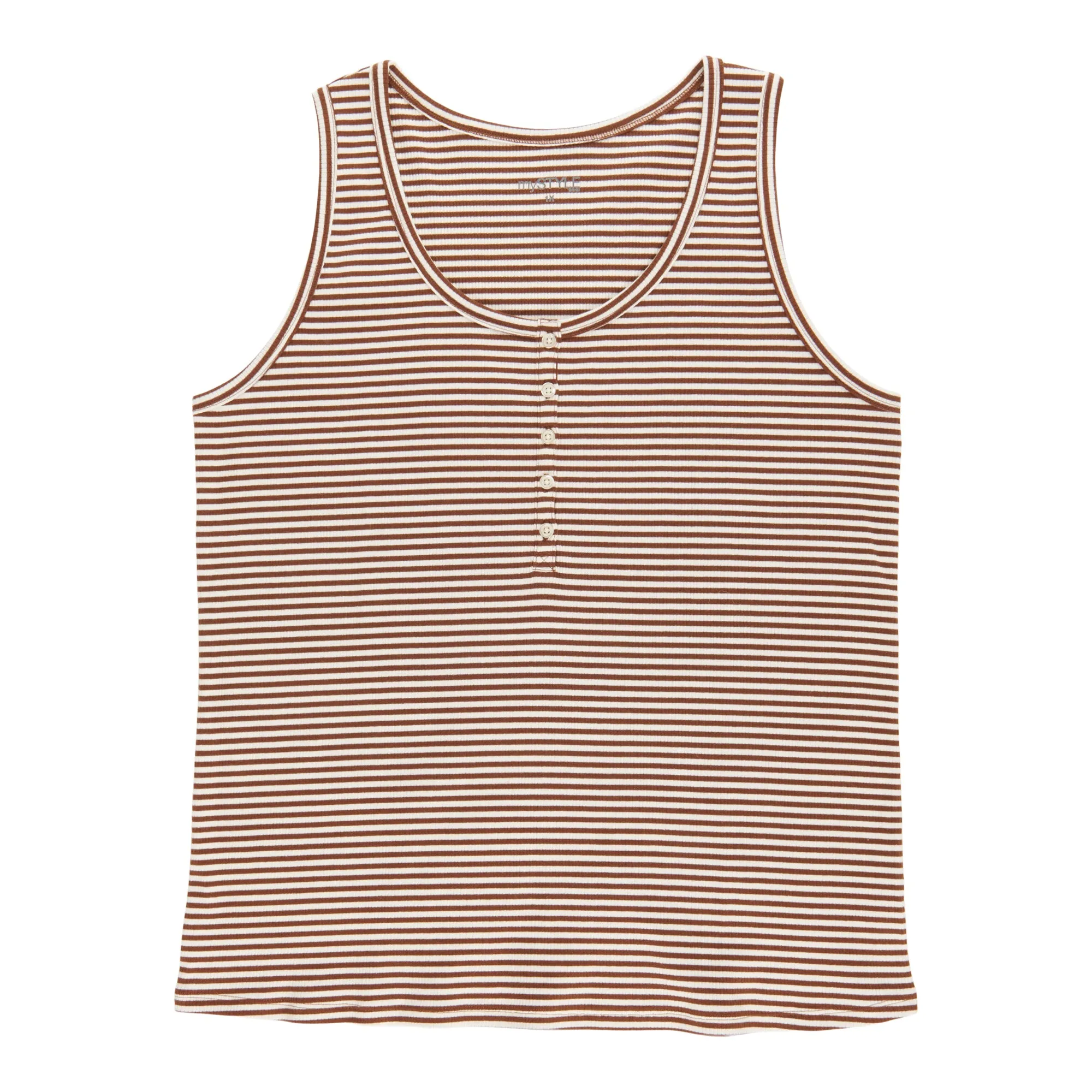 mySTYLE Women's Plus Henley Tank Top sold by Giant Tiger product image thumbnail 2