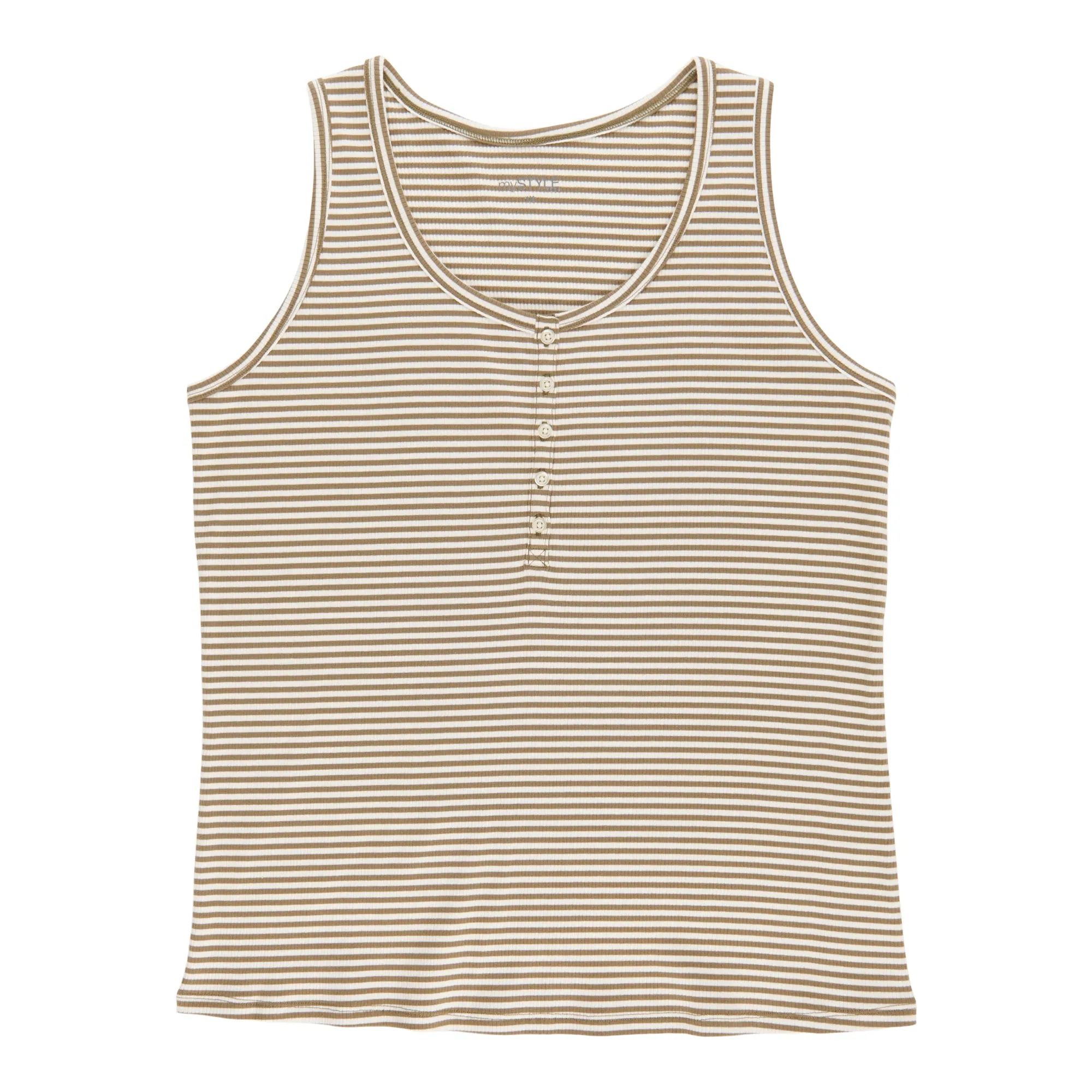 mySTYLE Women's Plus Henley Tank Top sold by Giant Tiger