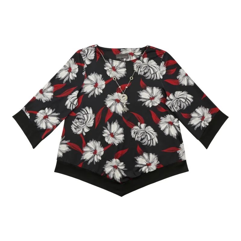 Classic Editions Women's Top with Necklace sold by Giant Tiger