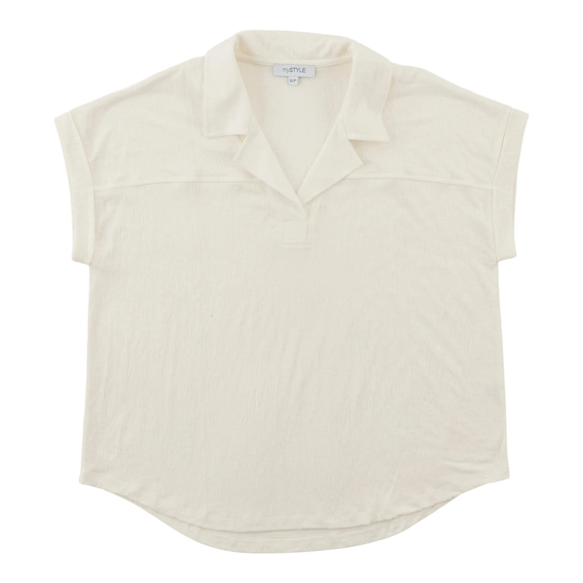 mySTYLE Women's Short Sleeve Johnny Collar sold by Giant Tiger