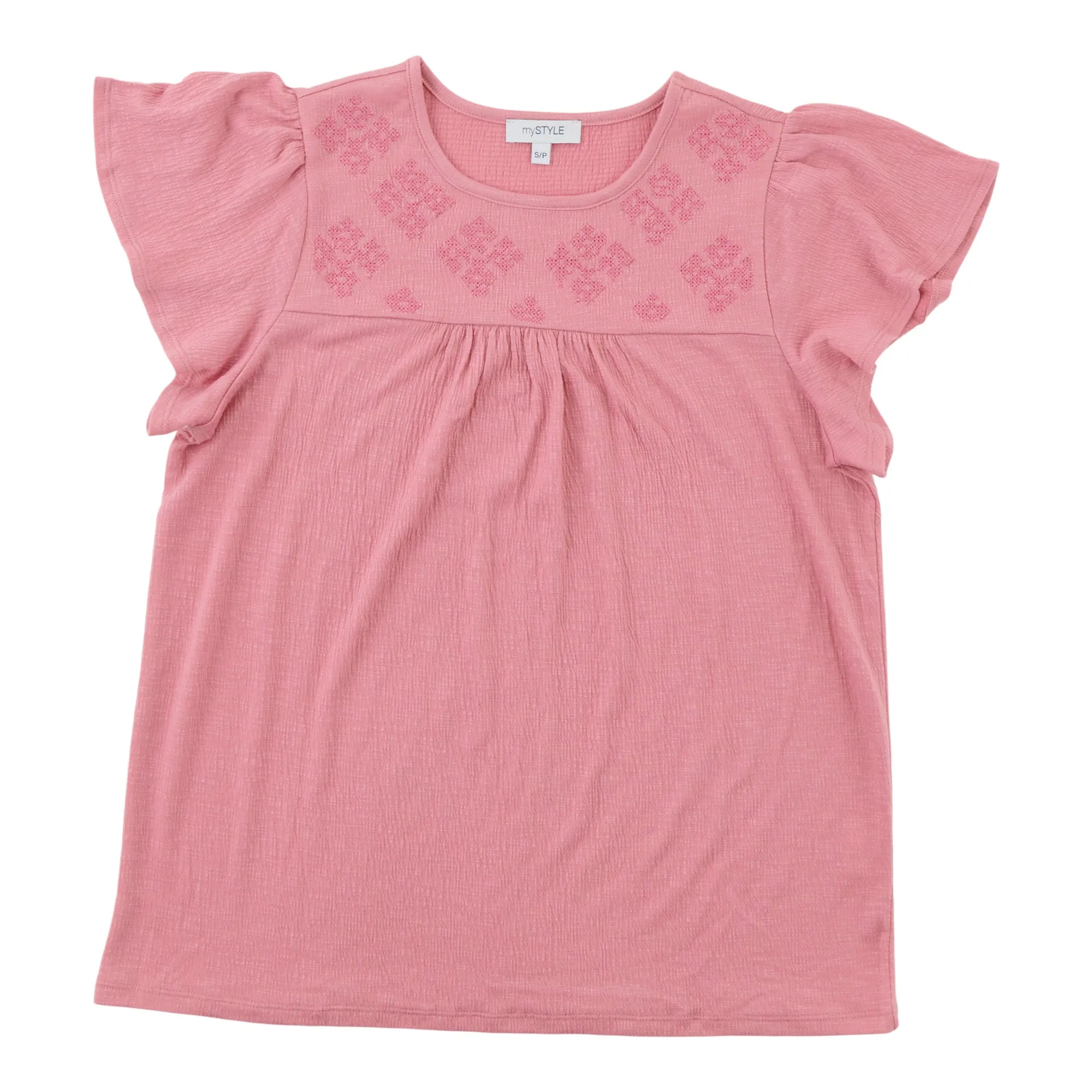 mySTYLE Women's Crochet Short Sleeve Top sold by Giant Tiger product image thumbnail 2