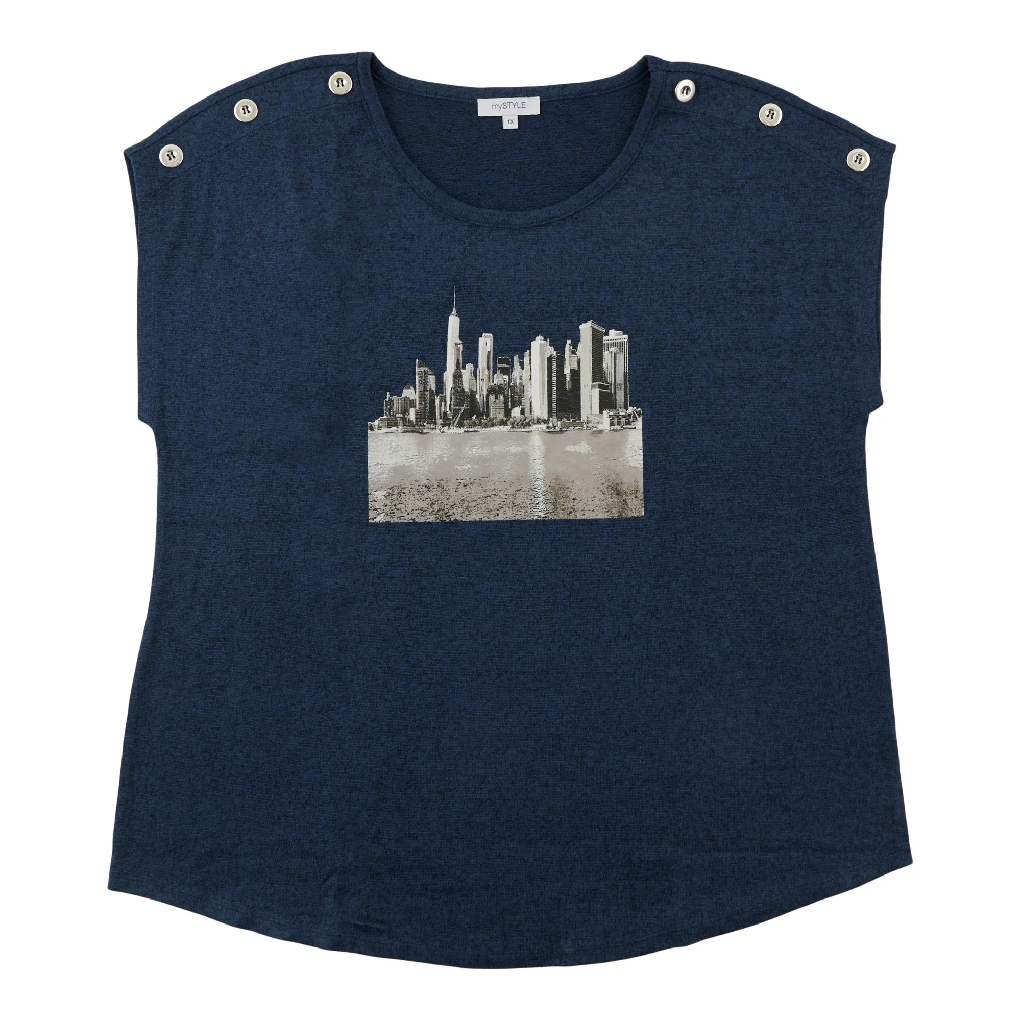 mySTYLE Women's Plus Short Sleeve Tee sold by Giant Tiger