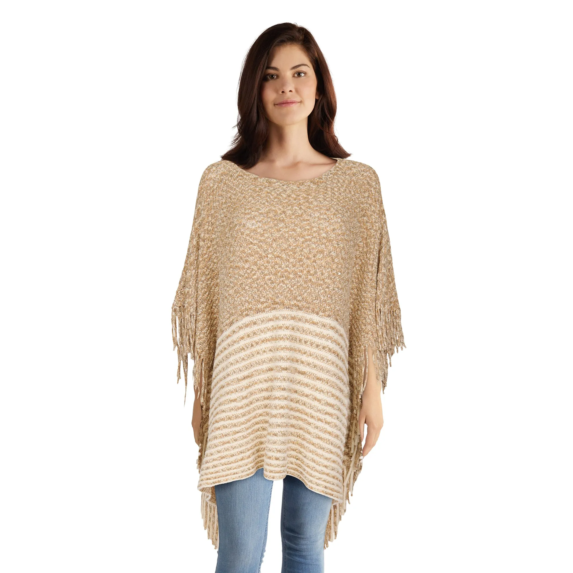Women's Knit Square Poncho sold by Giant Tiger