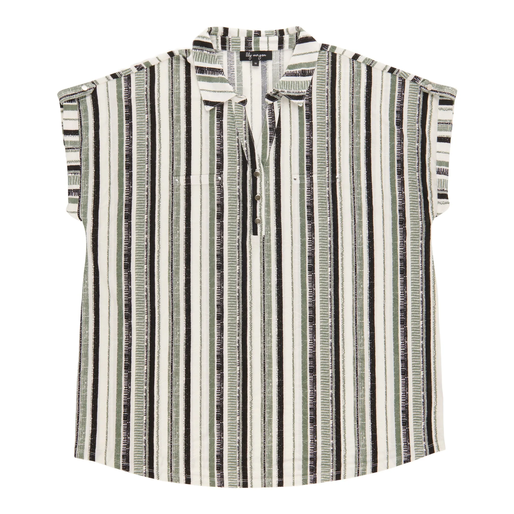 lily morgan Women's Plus Collared Top sold by Giant Tiger