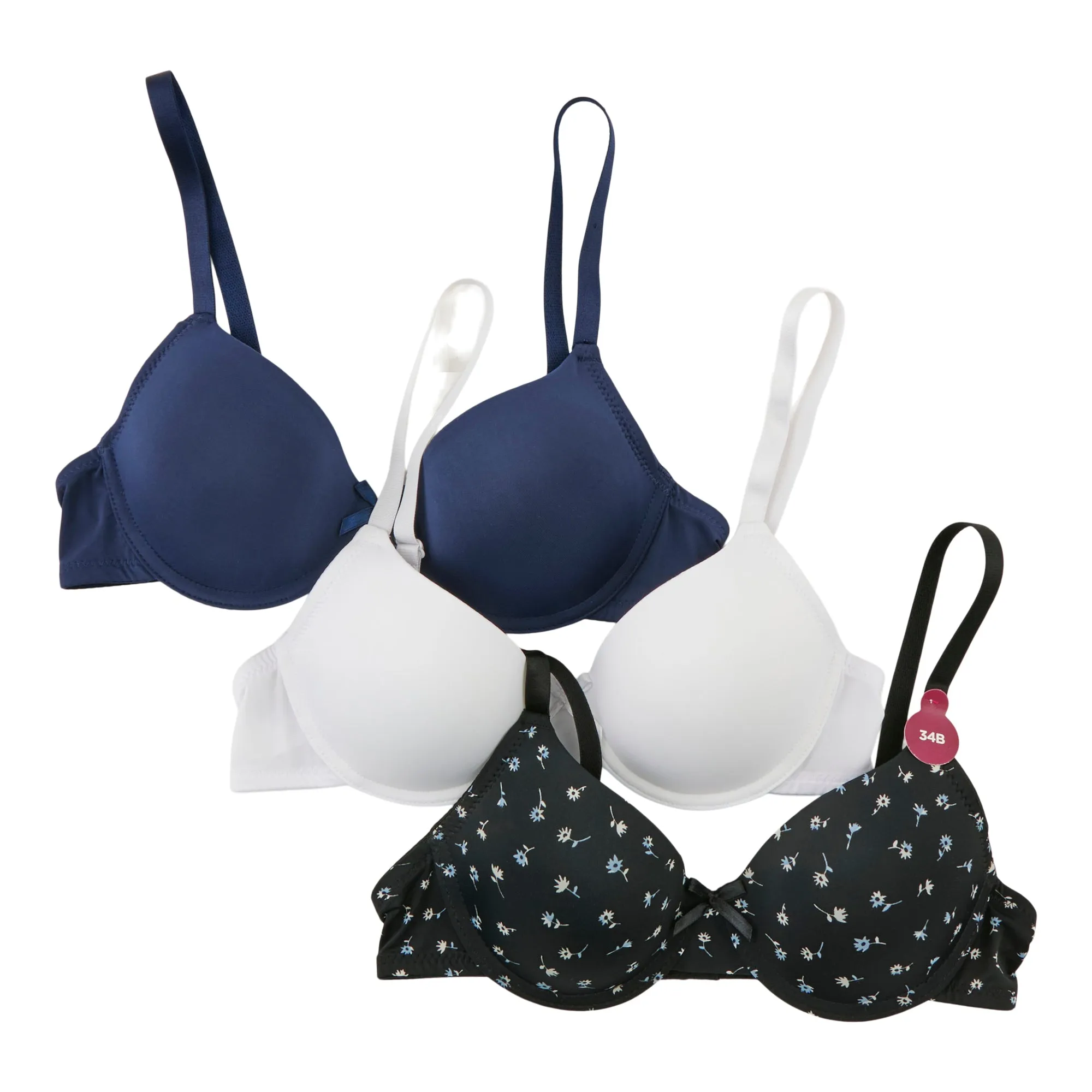 Carisma Women's Solid And Patterned T-Shirt Bras, 3-Pack sold by Giant Tiger product image thumbnail 2