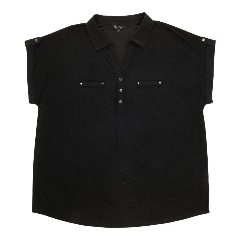 lily morgan Women's Plus Collared Top sold by Giant Tiger