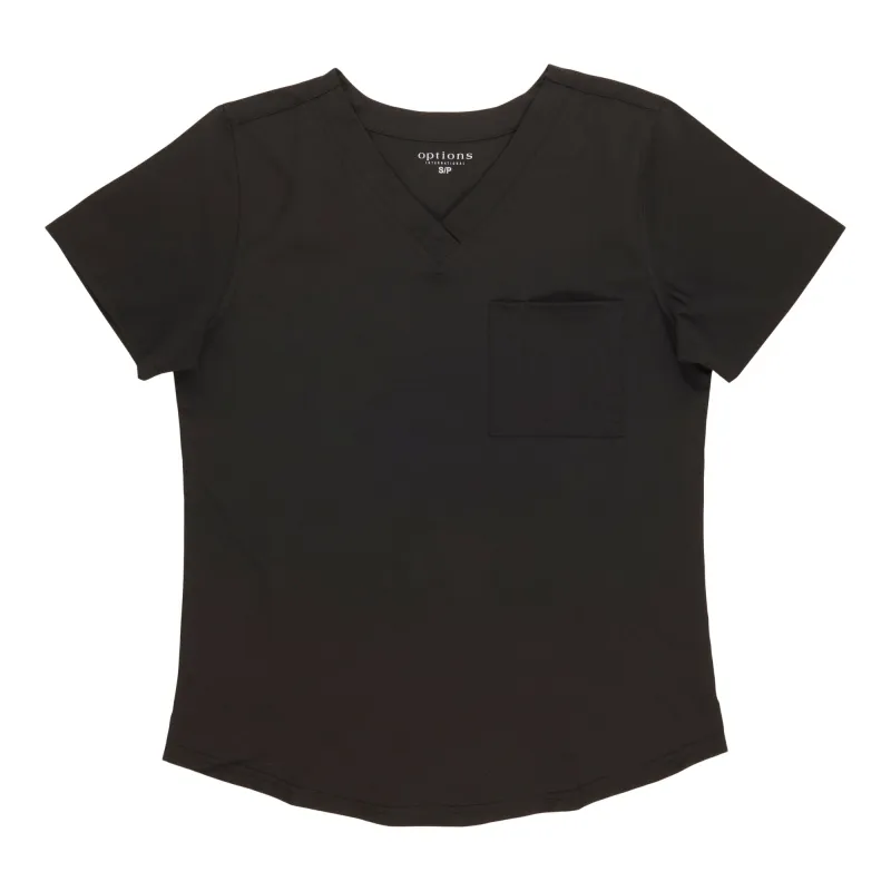 Options Women's Scrub Top, Black sold by Giant Tiger