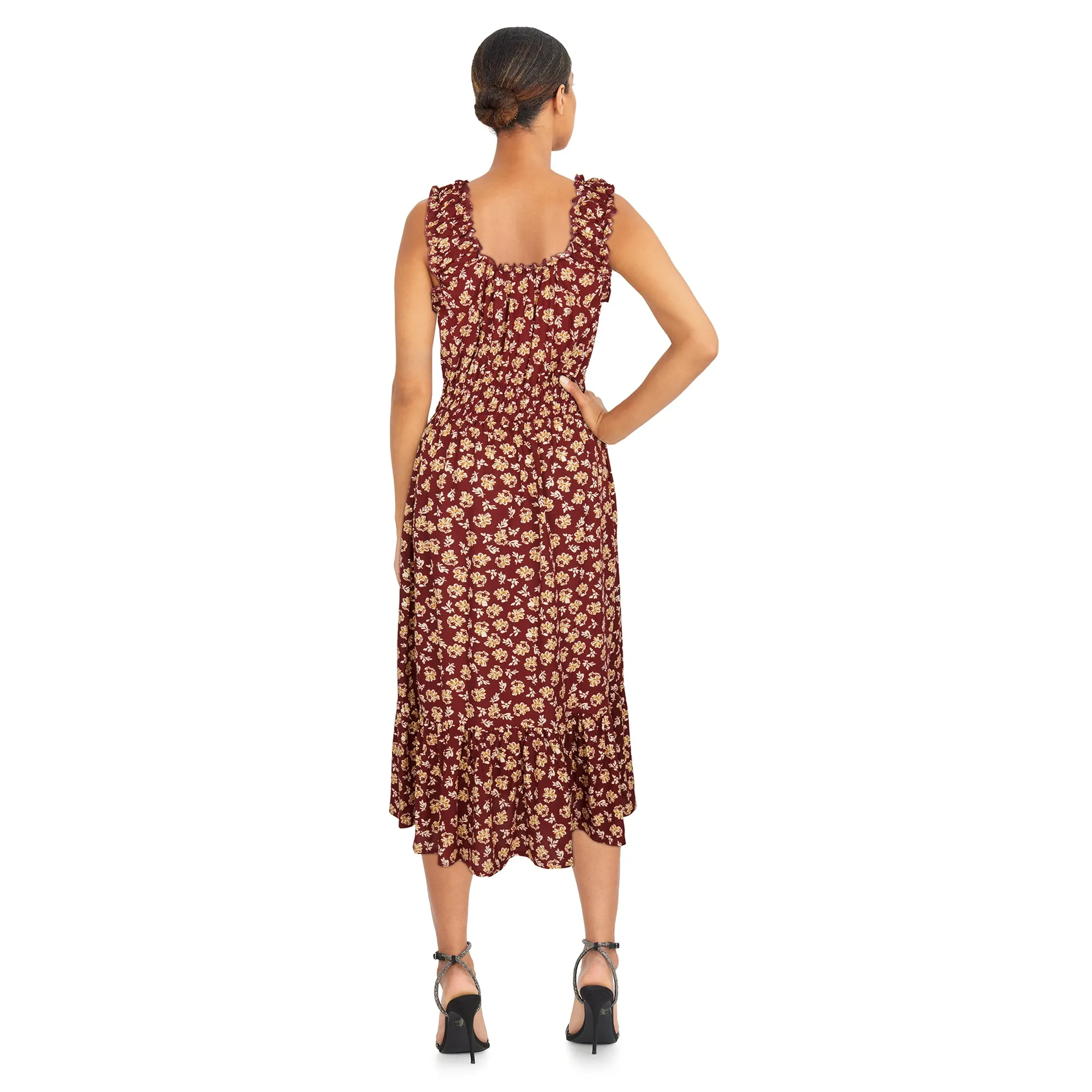 mySTYLE Women's Smocked Tiered Midi Dress sold by Giant Tiger product image thumbnail 4