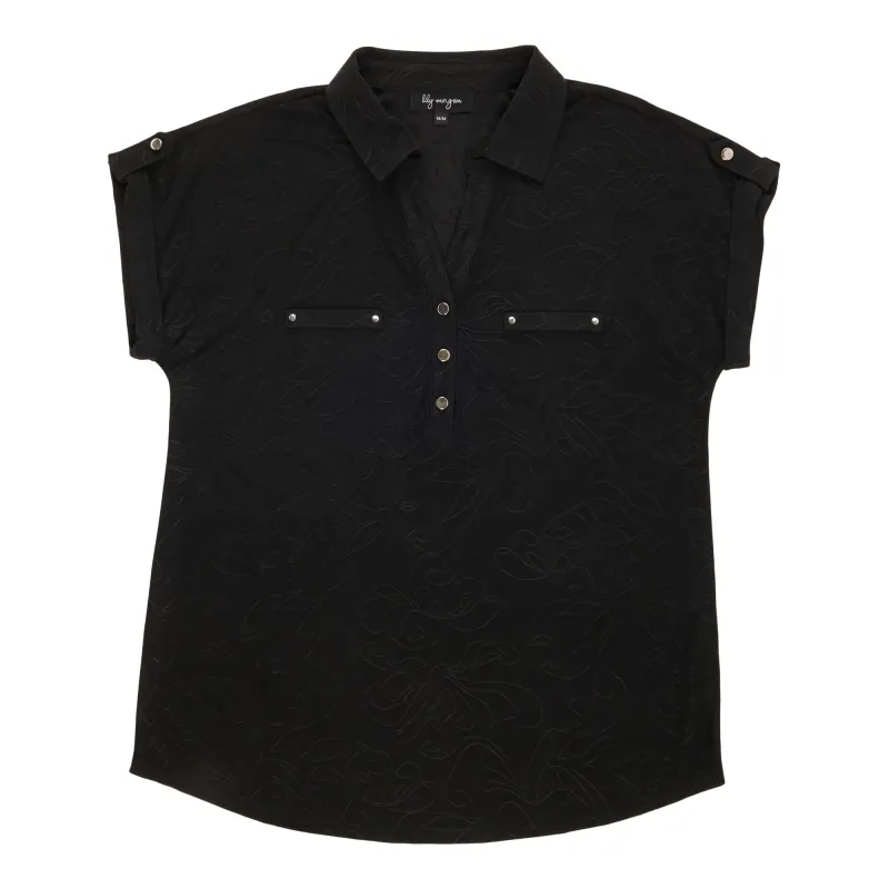 lily morgan Women's Collared Short Sleeve Top sold by Giant Tiger