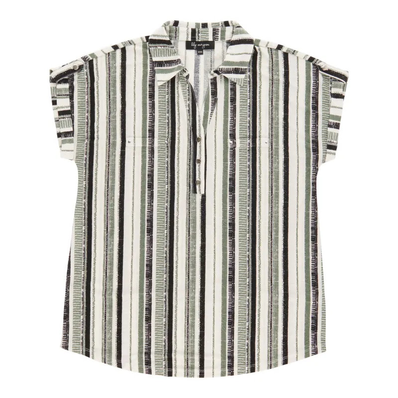 lily morgan Women's Collared Short Sleeve Top sold by Giant Tiger