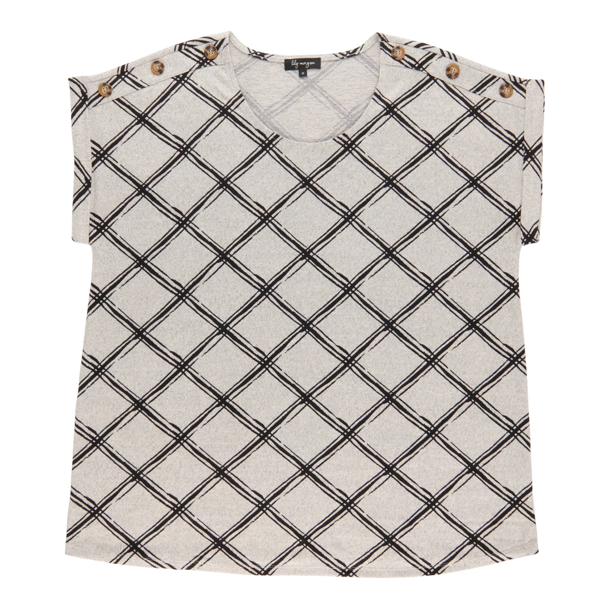 lily morgan Women's Plus Crew Neck Top sold by Giant Tiger