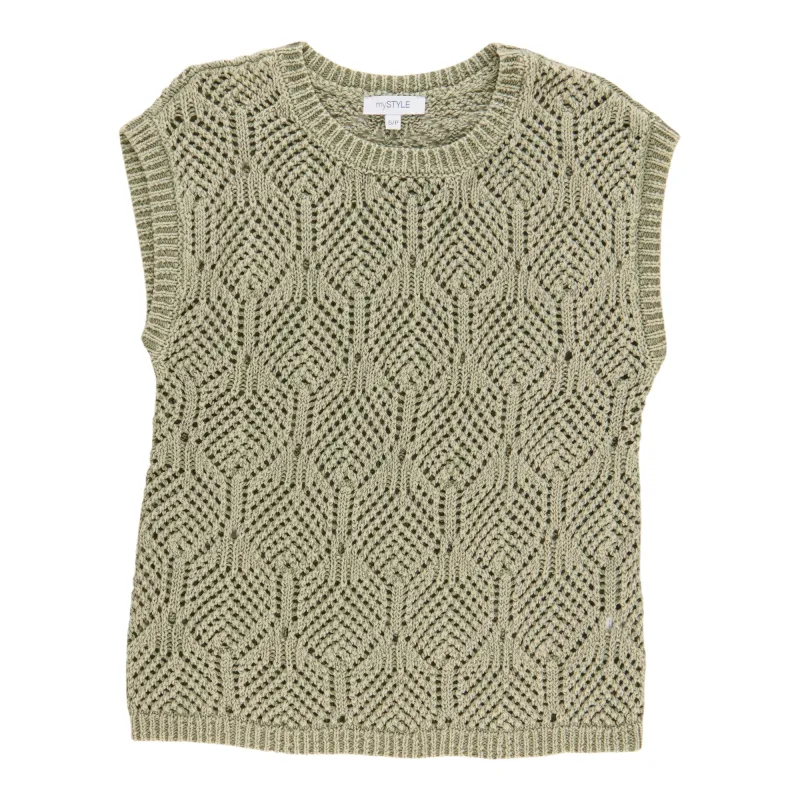 mySTYLE Women's Crochet Short Sleeve Top sold by Giant Tiger